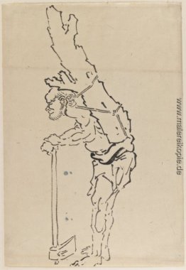 Zeichnung der Mann ruht auf Axe und Tragteil der Stamm auf dem R Zeichnung der Mann ruht auf Axe und Tragteil der Stamm auf dem R