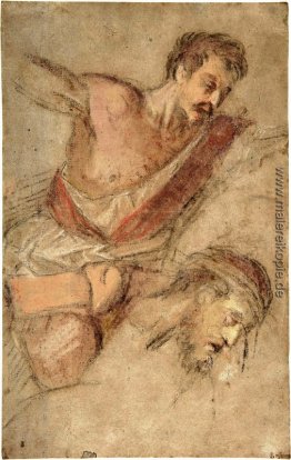 Studien für eine Geißelung Soldat und das Haupt Christi Studien für eine Geißelung Soldat und das Haupt Christi