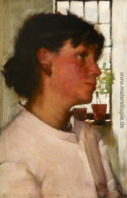 Studie über die Büste eines jungen Cornishwoman, mit einem Fenst Studie über die Büste eines jungen Cornishwoman, mit einem Fenst