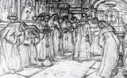 Studie zur "Tsarevna Besuch des Klosters" Studie zur "Tsarevna Besuch des Klosters"