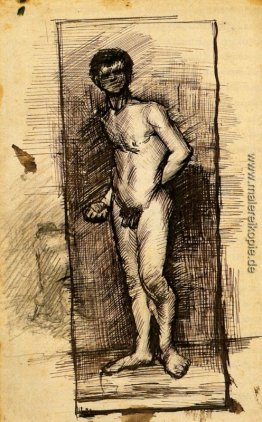 Standing Male Nude gesehen von der Front Standing Male Nude gesehen von der Front
