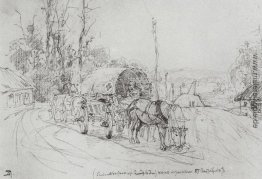 Der Wagen mit dem verwundeten Der Wagen mit dem verwundeten
