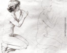 Studie für die Malerei, "Apollo, Hyazinthen und Cypress" Studie für die Malerei, "Apollo, Hyazinthen und Cypress"