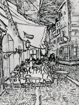 Die Café-Terrasse auf dem Place du Forum, Arles, nachts Die Café-Terrasse auf dem Place du Forum, Arles, nachts