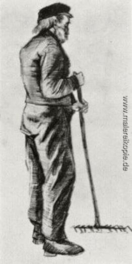 Mann mit Rake Mann mit Rake