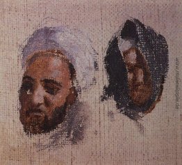 Die beiden Männer die Köpfe mit Turbanen Die beiden Männer die Köpfe mit Turbanen
