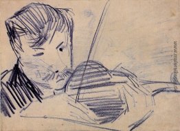 Violinist gesehen von der Front Violinist gesehen von der Front