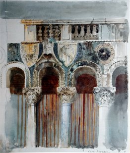 Studium der Marble Intarsie auf der Vorderseite des Casa Loredan Studium der Marble Intarsie auf der Vorderseite des Casa Loredan