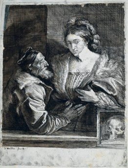 Titian`s Selbstporträt mit einem Young Titian`s Selbstporträt mit einem Young