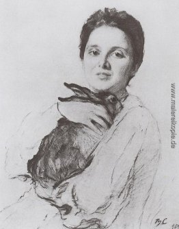 Porträt von K. A. Obninskaya mit Hase Porträt von K. A. Obninskaya mit Hase