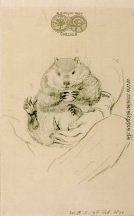 Bild des Künstlers und seiner exotischen Haustier Bild des Künstlers und seiner exotischen Haustier