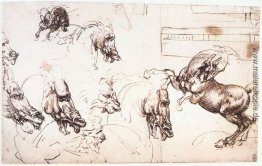 Studium der Pferde für die Schlacht von Anghiari Studium der Pferde für die Schlacht von Anghiari