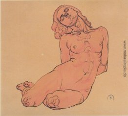 Eine Frau hockend Eine Frau hockend
