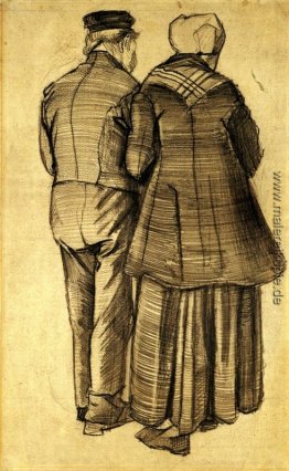 Mann und Frau, gesehen von der Rückseite Mann und Frau, gesehen von der Rückseite