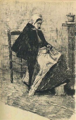Scheveningen Woman Sewing Scheveningen Woman Sewing