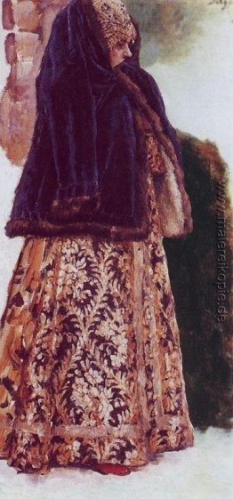 Junge Dame mit violetten Mantel Junge Dame mit violetten Mantel