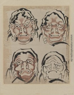 Skizze der Vier Gesichter Skizze der Vier Gesichter