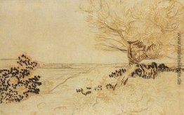 Landschaft mit einem Baum im Vordergrund Landschaft mit einem Baum im Vordergrund