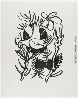 Titel angesichts der Vogel in den Blumen, Studie für den Circus Titel angesichts der Vogel in den Blumen, Studie für den Circus