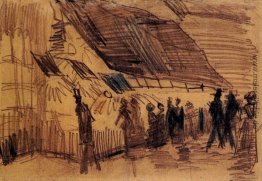 Kinderwagen und Zuschauer zu einem Ort der Unterhaltung Kinderwagen und Zuschauer zu einem Ort der Unterhaltung