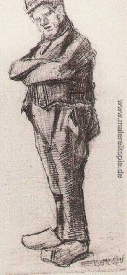 Man stand mit verschränkten Armen Man stand mit verschränkten Armen