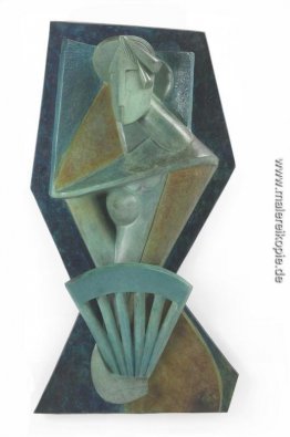 Frau mit einem Fan Frau mit einem Fan