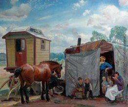 Zigeuner, Caravan und Pony Zigeuner, Caravan und Pony