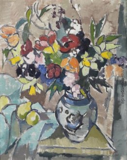 Stillleben mit Vase Blumen und Zitrusfrüchten Stillleben mit Vase Blumen und Zitrusfrüchten