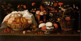 Natureza morta - Doces e Flores Natureza morta - Doces e Flores