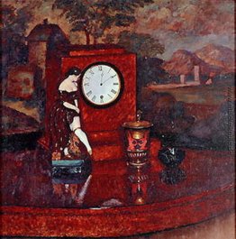 Stilleben mit Porzellanfigur Stilleben mit Porzellanfigur