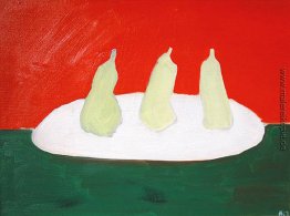 Nature morte, poires, fond vert et Orange Nature morte, poires, fond vert et Orange
