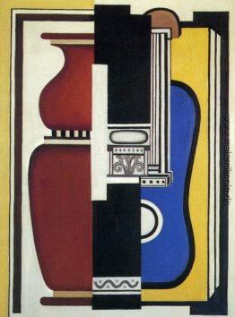 Blaue Gitarre und Vase Blaue Gitarre und Vase
