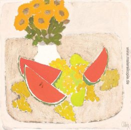 Stilleben mit Weintrauben und Blumen Stilleben mit Weintrauben und Blumen