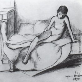 Utrillo Nude sitzt auf einer Couch Utrillo Nude sitzt auf einer Couch