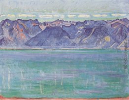 Genfer See, mit Blick auf den Savoyerberge Genfer See, mit Blick auf den Savoyerberge