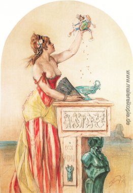 Dame mit Puppet Dame mit Puppet