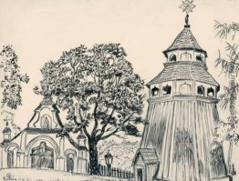 Šaukėnai, Glockenturm der Kirche Šaukėnai, Glockenturm der Kirche