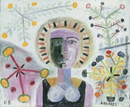 Portrait aux fleurs Portrait aux fleurs