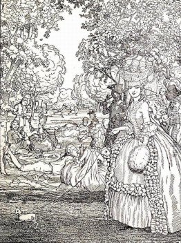 Picknick. Illustration für das Buch der Marquise Picknick. Illustration für das Buch der Marquise