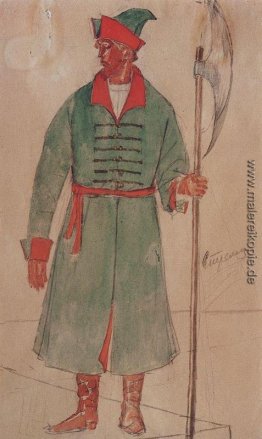 Kostümentwurf für Archer auf die Tragödie von Puschkin Boris God Kostümentwurf für Archer auf die Tragödie von Puschkin Boris God