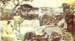 Italien. Szenen des antiken Lebens. (Sketch für den Vorhang in d Italien. Szenen des antiken Lebens. (Sketch für den Vorhang in d