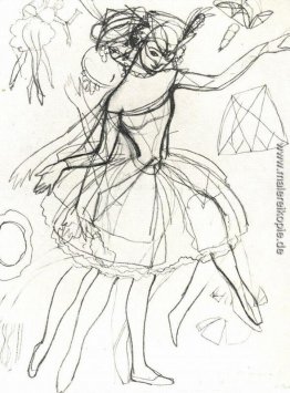 Kostümskizzen von Columbine für Anna Pavlova Kostümskizzen von Columbine für Anna Pavlova