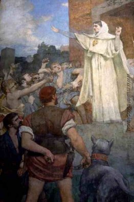 St. Genevieve macht Vertrauen und Ruhe zu verängstigt Parisern d St. Genevieve macht Vertrauen und Ruhe zu verängstigt Parisern d