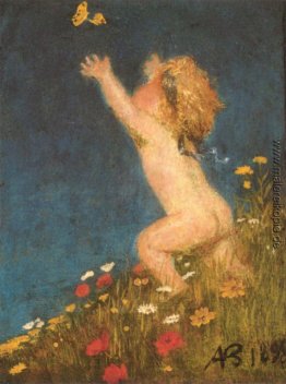 Putto und Schmetterling Putto und Schmetterling