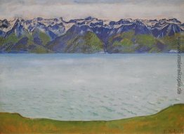 Genfer See mit Savoyerbergen Genfer See mit Savoyerbergen