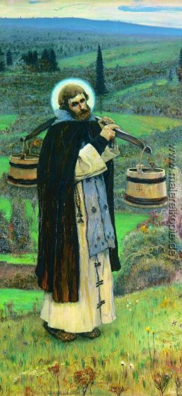 Heiligen Sergius 'Arbeit (linker Teil des Triptychons) Heiligen Sergius 'Arbeit (linker Teil des Triptychons)
