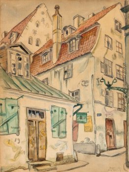 Eine Straßen-Szene von Riga Eine Straßen-Szene von Riga