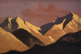 Himalaya. Gebirge nach Sonnenuntergang beleuchtet. Himalaya. Gebirge nach Sonnenuntergang beleuchtet.