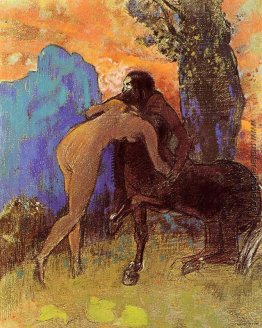 Kampf zwischen Frau und Centaur Kampf zwischen Frau und Centaur