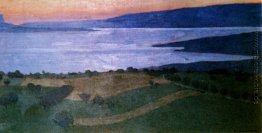 Der See Lema, Wirkung des Abends Der See Lema, Wirkung des Abends